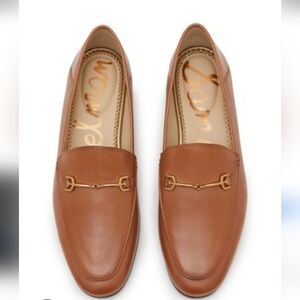 Sam Edelman Tan Loafers with Gold Detail